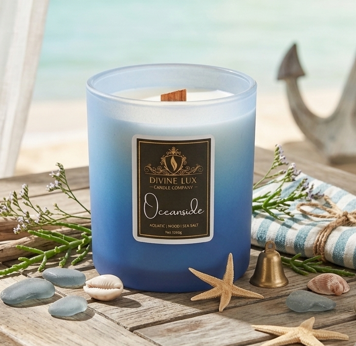 Oceanside Wood Wick Candle - Image 2