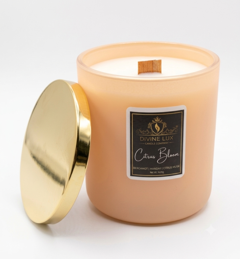 Citrus Bloom Wood Wick Candle