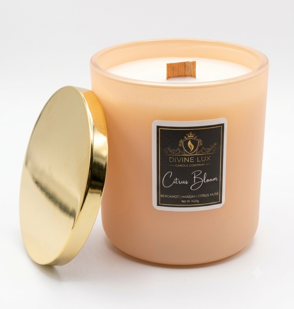 Citrus Bloom Wood Wick Candle