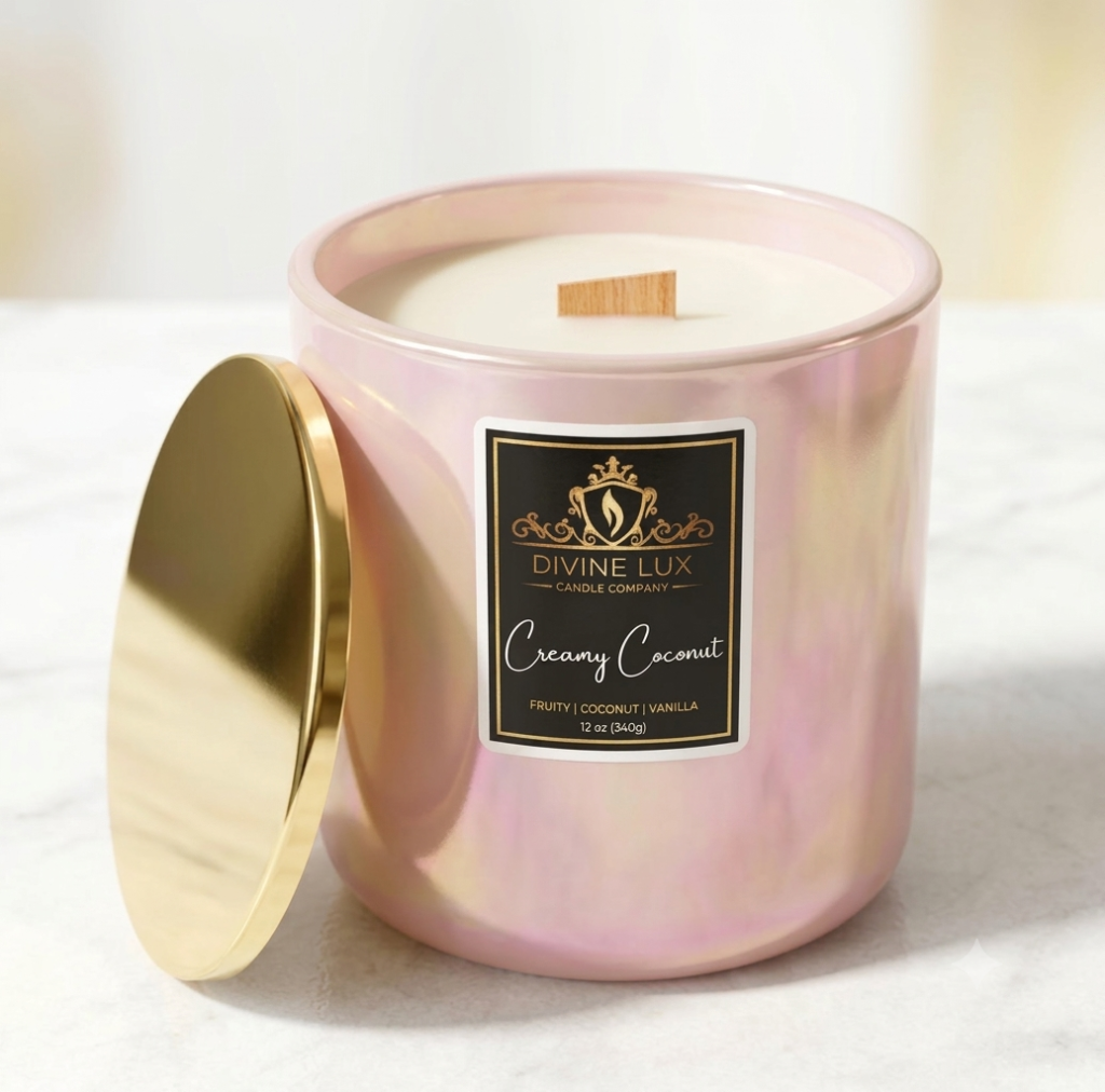Coconut Cream Wood Wick Candle
