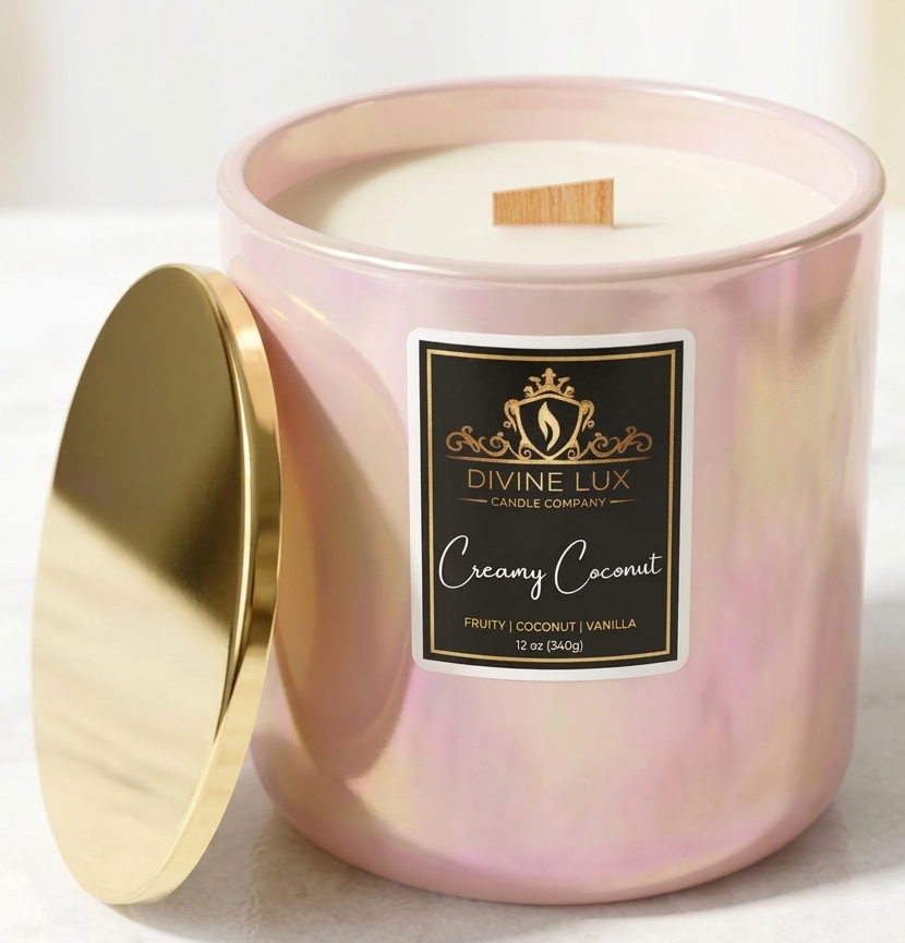 Coconut Cream Wood Wick Candle