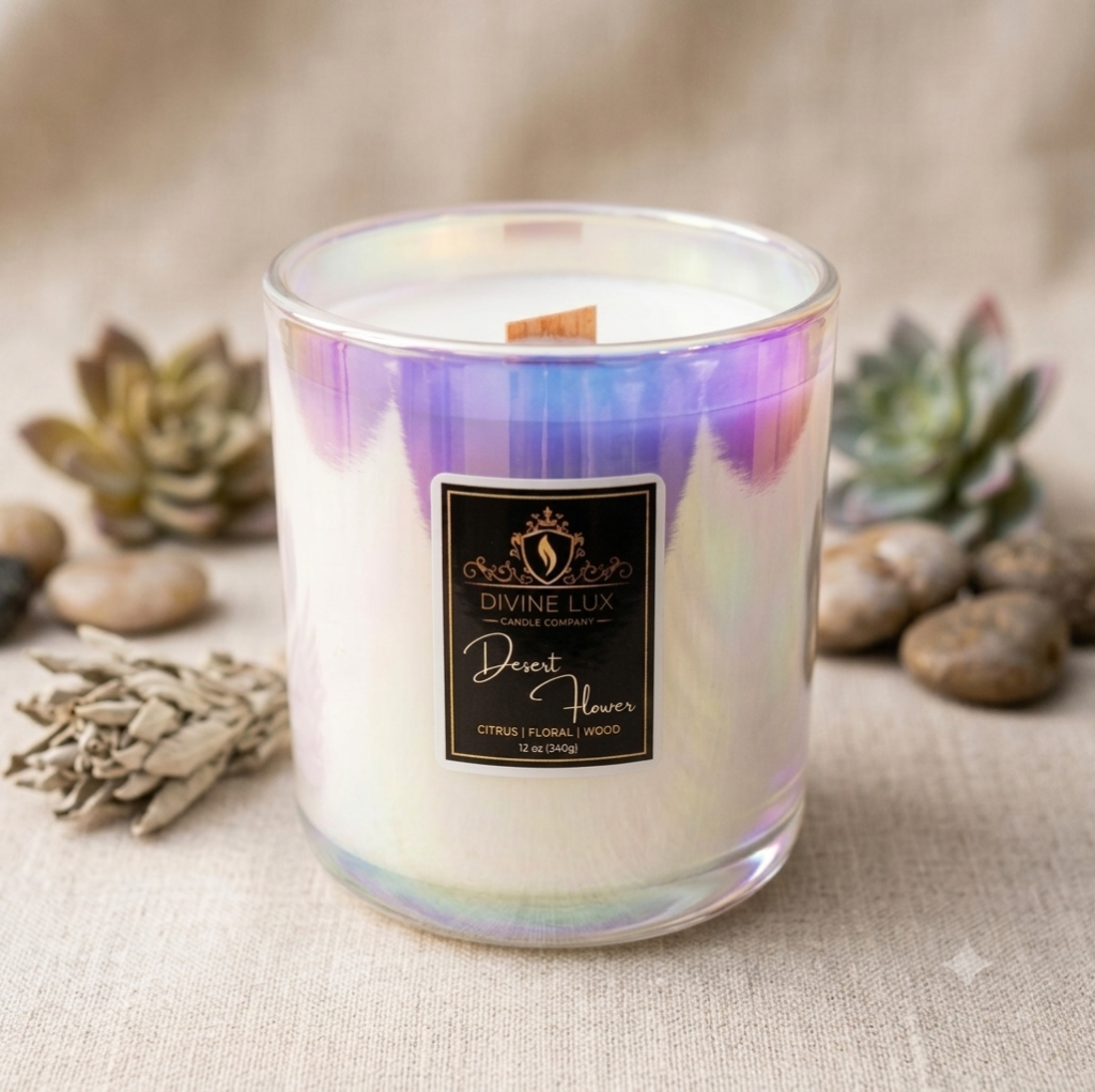 Desert Flower Wood Wick Candle