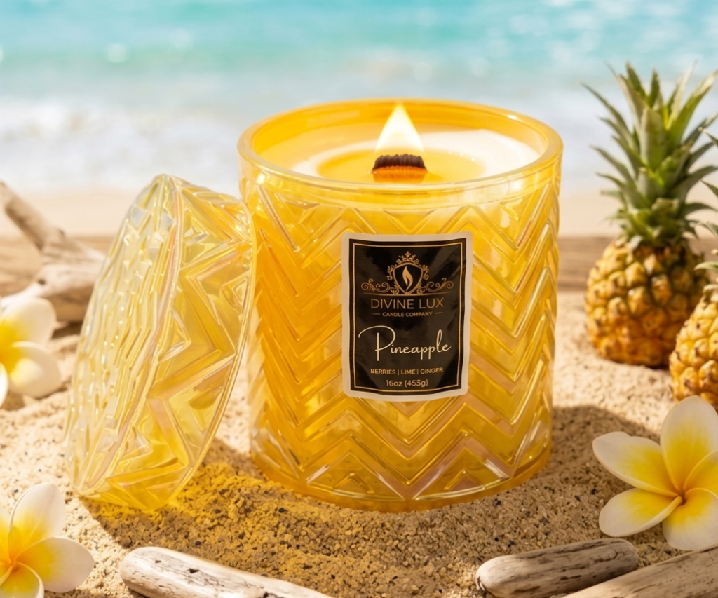 Pineapple Wood Wick Candle