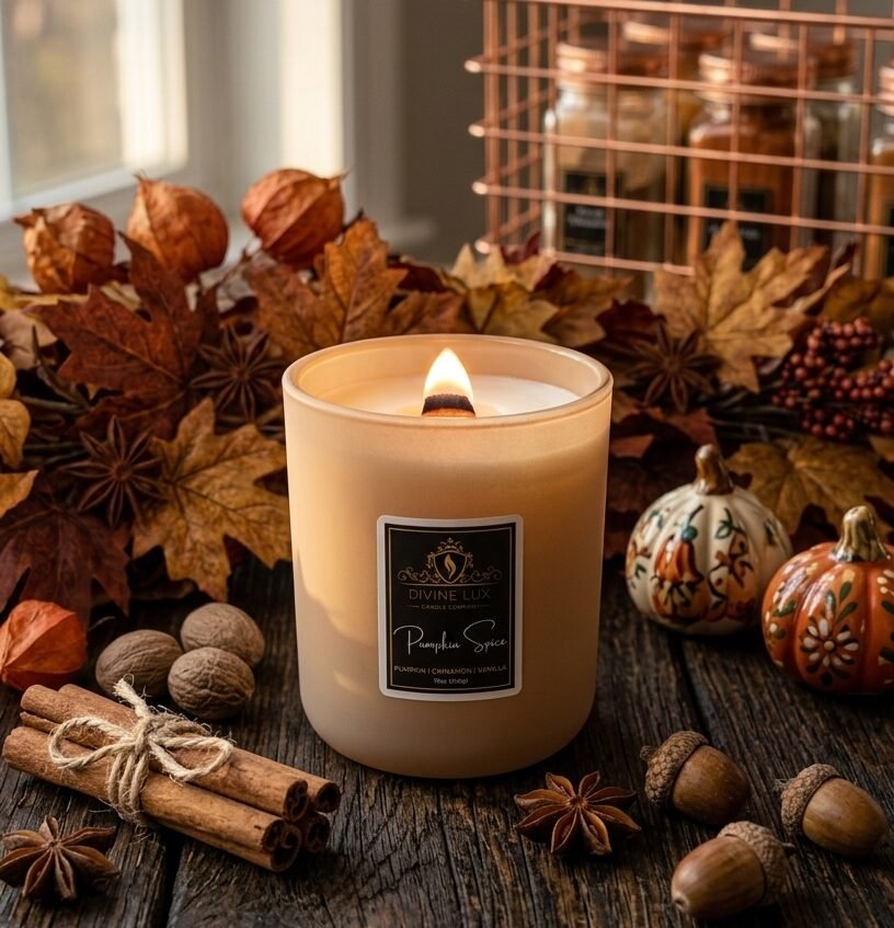 Pumpkin Spice Crackling Wood Wick Candle (12oz)